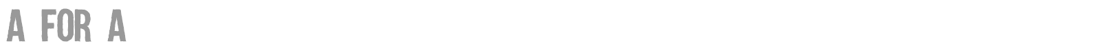 A For A font preview